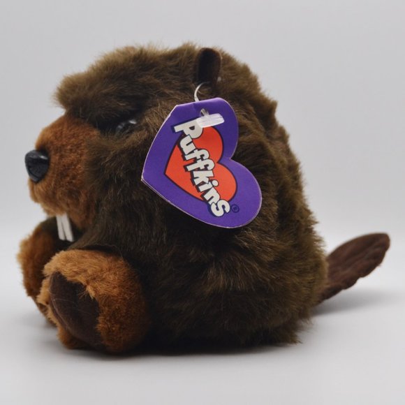 Chompers the Beaver Puffkins by Swibco Style 6608 Bean Bag Plush - Picture 2 of 9